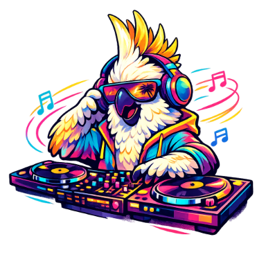 MC Parrot DJ cockatoo